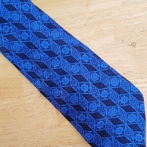 Lanvin Geometric Blue Men's *PRINT* Tie